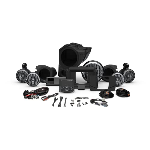 Rockford Fosgate RZR14-STG5 Audio Kit: PMX-3 Receiver, 1500-Watt Amp, M2 Series Color Optix Multicolor LED Lighted Front Speaker, Subwoofer & Rear Speaker Kit for Select RZR Models (2014-2021)