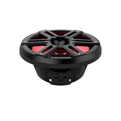 Rockford Fosgate M2-8HB Color Optix 8â€ 2-Way Coaxial Multicolor LED Lighted Marine Speakers with Horn Tweeters -Black/Stainless (Pair)