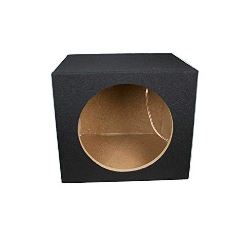 1x Audiotek CA-12SS Single 12-Inch Sealed Vented Car Vehicle Audio Subwoofer/Speaker Box Enclosure 1-Inch Medium-Density Fibreboard Wood Fits Any 12-Inch Speakers