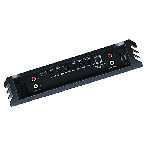 Audiobank AB2800.2 2 Channel 5000 Watt 2 Ohm A/B Class Car Audio Stereo BASS Amplifier with Bass Control, Bridgeable, LED Indicator with Gravity Phone Holder Bundle
