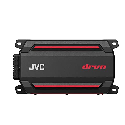 JVC KS-DR2001D 600W Mono Compact Digital Amplifier for Car, Marine, UTV & Motorsport Vehicles, Solid Corrosion-Resistant Aluminum Chassis, IPX6, IPX7 & IP6X Certified and Vibration-Proof