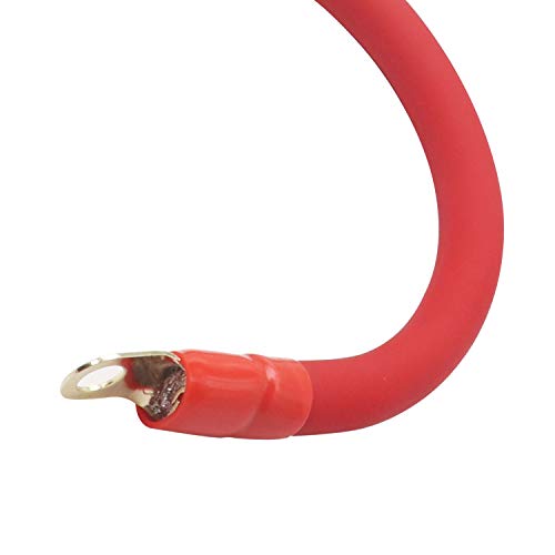 Audiotek Inline 200A ANL Fuse Holder with 1ft 0 Gauge Power Wire and O-Ring Gold Terminal to Protect Car Audio Amplifier from The Current (200A), Great for Car, Boat, RV, and Motorcycle