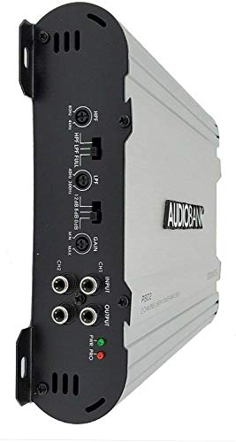 Audiobank P802 -2 Channels 800 WATTS Bridgedable Car Audio Stereo Amplifier Heavy-Duty Aluminum Alloy Heatsink | Class A-B Operation Remote On/Off Circuit -2nd Gen