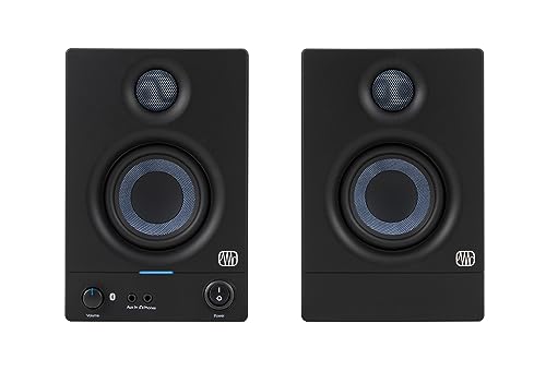 PreSonus Eris 3.5BT Gen 2 — 3.5-inch Powered Desktop Speakers with Bluetooth for Multimedia, Gaming, Studio-Quality Music Production, 50W Power