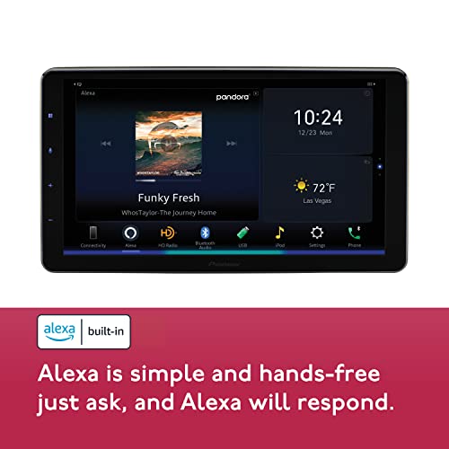 PIONEER CAR DMHWT8600NEX Top of The Line 10.1-inch BT CarPlay Amazon Alexa Built-in, Android Auto, Apple CarPlay, Bluetooth - Floating Type Multimedia Receiver