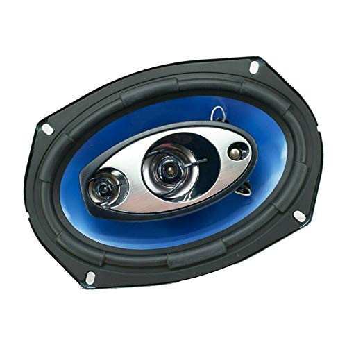 Gravity 4X GR-6996H 6x9-Inch 4-Way 760 Peak Power Total Watt CEA Rated Coaxial Car Audio Speakers with Silver Alpha Cellulose Cones and Moisture Resistant Rubber Surround