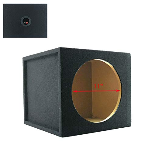 1x Audiotek CA-12SS Single 12-Inch Sealed Vented Car Vehicle Audio Subwoofer/Speaker Box Enclosure 1-Inch Medium-Density Fibreboard Wood Fits Any 12-Inch Speakers