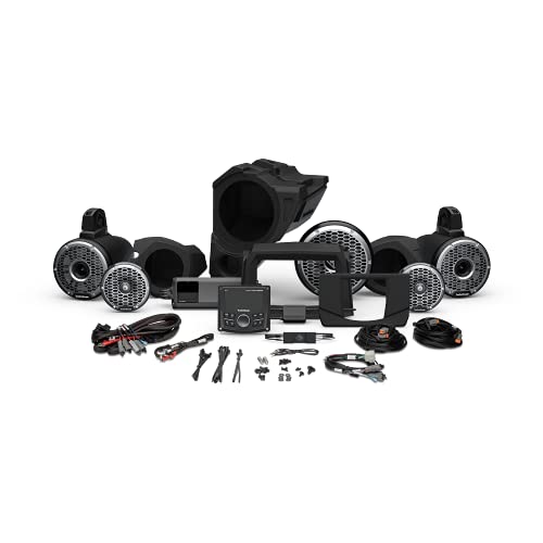 Rockford Fosgate RZR14-STG6 Audio Kit: PMX-3 Receiver, 1500-Watt Amp, M2 Series Color Optix Multicolor LED Lighted Front Speaker, Subwoofer & Rear Horn Speaker Kit for Select RZR Models (2014-2021)