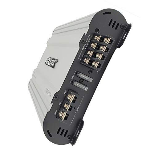 Audiobank 4 Channels 1000 WATTS Bridgedable Car Audio Stereo Amplifier P1004 Heavy-Duty Aluminum Alloy Heatsink | Class A-B Operation Remote On/Off Circuit