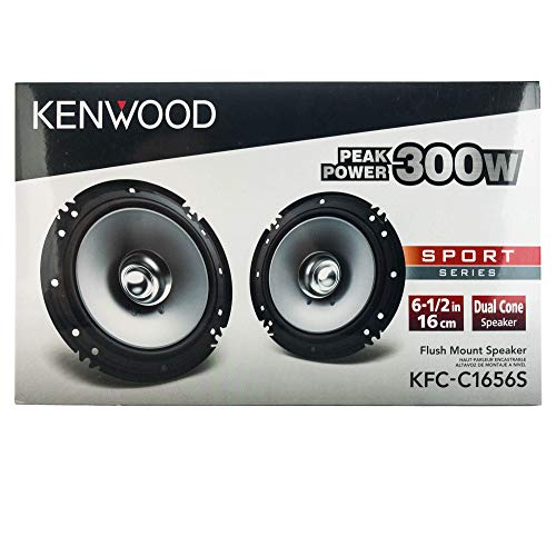 Kenwood KFC-1656S 300 Watt 6.5-Inch Dual Cone Stereo Car Audio Speaker (Pair)