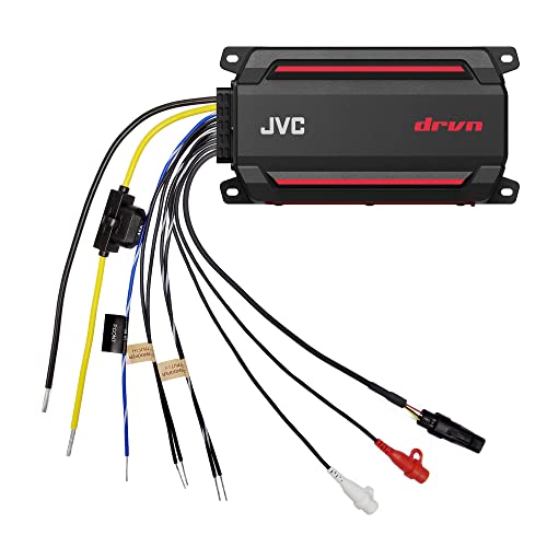 JVC KS-DR2001D 600W Mono Compact Digital Amplifier for Car, Marine, UTV & Motorsport Vehicles, Solid Corrosion-Resistant Aluminum Chassis, IPX6, IPX7 & IP6X Certified and Vibration-Proof