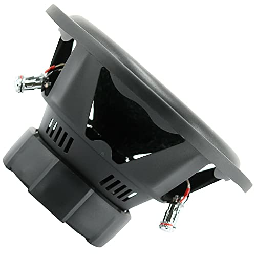 Audiobank Bank2500 Series 12 Inch BK-12 2500 Watts Max Power Elite Car Audio Shallow Subwoofer 4 Ohm DVC - Dual Voice Coil Stereo Competition Grade Sub - Single Subwoofer