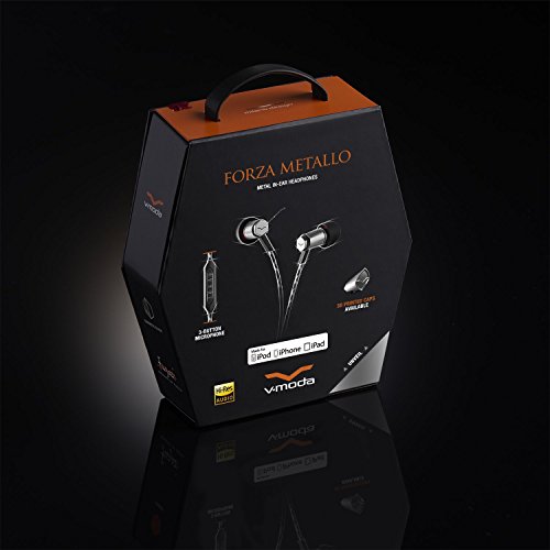 V-MODA Forza Metallo In-Ear Headphones with 3-Button & Microphone