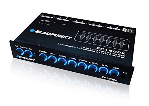 Blaupunkt EP1800X - 7-Band Car Audio Graphic Equalizer with Front 3.5mm Auxiliary Input, Rear RCA Auxiliary Input and High Level Speaker Inputs