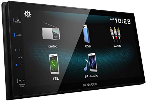 KENWOOD DMX125BT 6.8 Inch LCD Touchscreen Digital Media Car Stereo, Bluetooth Audio and Hands Free Calling, Double Din, USB, Rear Camera Input, AM/FM Radio
