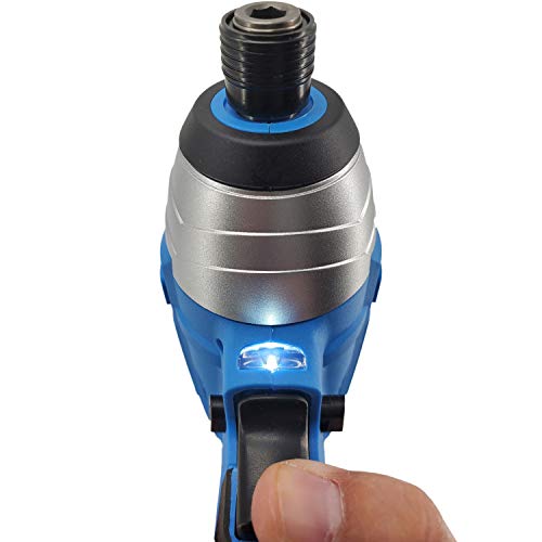 12V Max Brushed Powerful Cordless Impact Drill Driver Tool Li-Ion battery 1/4 in
