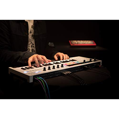 Arturia KeyStep Pro 37-Key USB/MIDI/CV Keyboard Controller and Sequencer, with Aftertouch, 4-Track Polyphonic Sequencer, and Metronome with Gravity Phone Holder Bundle
