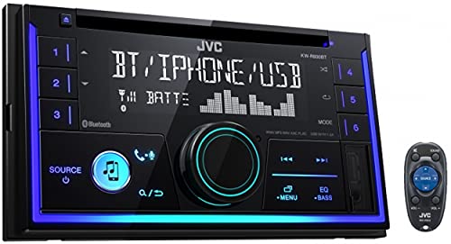 JVC KWR930BT Car Stereo - Double Din, Bluetooth, CD,MP3/USB AM/FM Radio, Multi Color Illumination