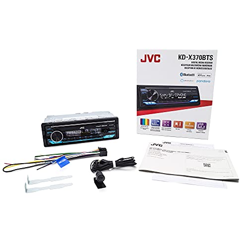 JVC KD-X370BTS Digital Media Receiver Featuring Bluetooth, USB, SiriusXM, Amazon Alexa