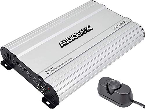 Audiobank Monoblock 3000 WATTS Amp Class AB Car Audio Stereo Amplifier P3001 Heavy-Duty Aluminum Alloy Heatsink | Class A-B Operation Remote On/Off Circuit