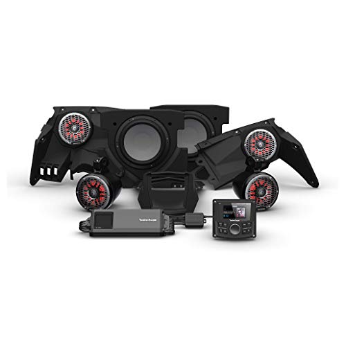 Rockford Fosgate X317-STG5 Audio Kit: PMX-3 Receiver, 1500-Watt Amp, M2 Series Color Optix Multicolor LED Lighted Front, Rear Speakers & Dual Subwoofers for Select Can-Am X3 Models (2017-2022)