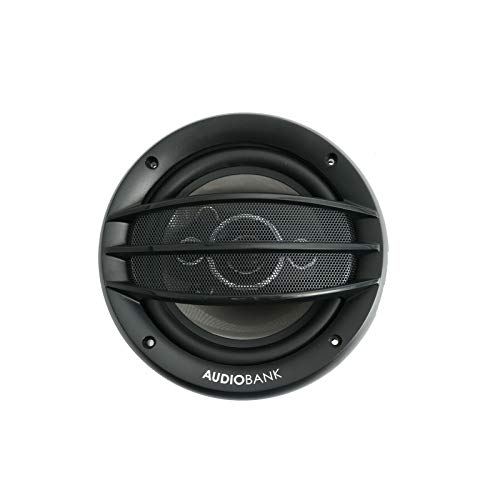 BLAUPUNKT AMP1404 1500 Watts Maximum Output Power 4-Channel Full Range Car Audio Amplifier + AUDIOBANK 6.5 Coaxial Car Audio Speakers 400 Watts Peak Power - (4 Speakers)