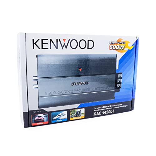 Kenwood KAC-M3004 Compact 600W 4-Channel Car/Marine/Powersports Digital Amplifier