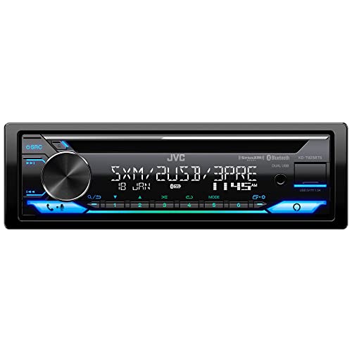 JVC KD-T925BTS Bluetooth Car Stereo Receiver with USB Port – LCD Display - AM/FM Radio - MP3 Player - Double DIN – 13-Band EQ (Black)
