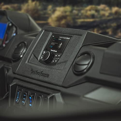 Rockford Fosgate RNGR18-STG5 Audio Kit: PMX-3 Receiver, 1500-Watt Amp, M2 Series Color Optix Multicolor LED Lighted Front Speakers & Subwoofer for Select Polaris Ranger Models (2018-2022)