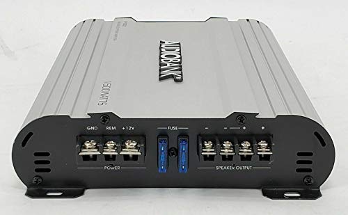 Audiobank P1601 Monoblok 1600Watts 1 Channel Car Audio Amplifier + 1x Audiotek K712 12-Inches 1200 Watts Car Subwoofer + 1500 Watts 8 Gauge Car Amplifier Installation Kit