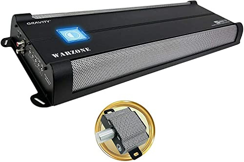 Gravity 6000.1D Class D Car Audio Amplifier – 3000 Watts True RMS @ 1 Ohm Max Power at 6000W, 1/2/4 Ohm Stable, Digital, Monoblock, Mosfet Power Supply, Great for Subwoofers