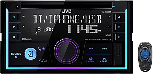 JVC Magnet KW-R930BT Double Din Car CD AM/FM Player Receiver with Bluetooth/iPhone/Android + Magnet Phone Holder