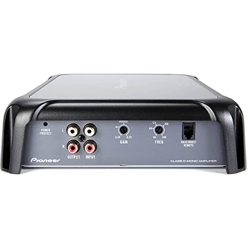 Pioneer GM-DX971 - Powerhouse Amplifier with 2,400 Watts, Class-D Technology, 1-Channel, Variable Low-Pass Filter, Compact Design, and Remote Bass Boost Control