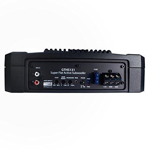 Blaupunkt GTHS131 - 200 Watt Super Slim Amplified Powered Under Seat Subwoofer w/Remote