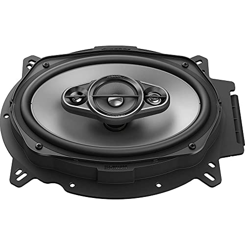 PIONEER TS-A692F, 4-Way Car Audio Speakers, Full Range, Clear Sound Quality, Easy Installation and Enhanced Bass Response, 6 x9” Speakers, Gray