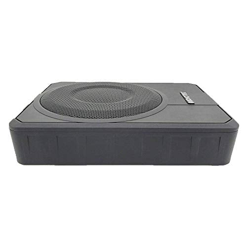 AUDIOTEK 10 Inches 1000 Watts Peak Power / 500 Watts RMS Slim Under-Seat Active Power Audio Car/Truck Angle Trunk Box Sub-woofer SUB/Supply Voltage: 11-15V DC