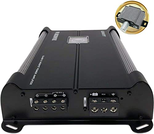 Gravity Audio WZ2000.1D Class D Car Audio Amplifier – 1000 Watts True RMS @ 1 Ohm Max Power at 2000W, 1/2/4 Ohm Stable, Digital, Monoblock, Mosfet Power Supply, Great for Subwoofers