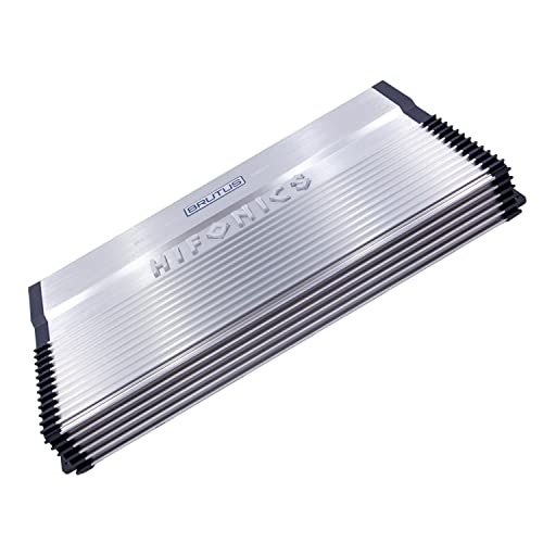 Hifonics BXX6000.1D 6000 Watt RMS 1-Channel Monoblock D Class Amplifier Brutus Car Audio with Red 0 Gauge Installation Kit Bundle,Silver