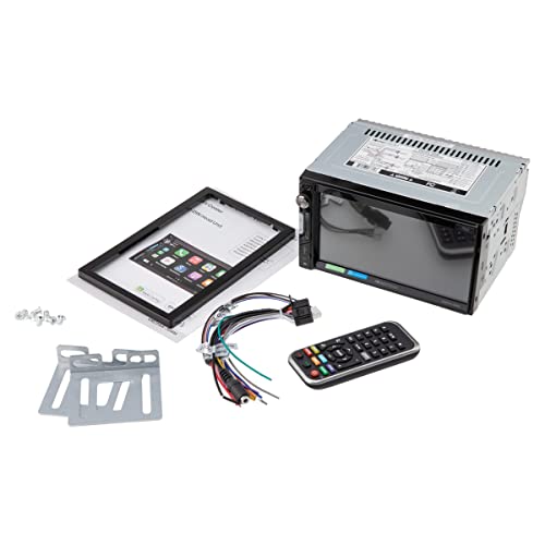 Soundstream VRCPAA-7DRM - 7 Inch Double Din Touch Screen Car Stereo - Apple CarPlay & Android Auto Compatible w/AUX USB & Bluetooth
