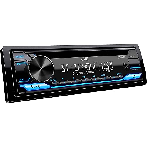 JVC KD-TD71BT Bluetooth Car Stereo Receiver with USB Port – AM/FM Radio, CD and MP3 Player, Amazon Alexa, 13-Digit LCD Dual-Line Display - Single DIN – 13-Band EQ