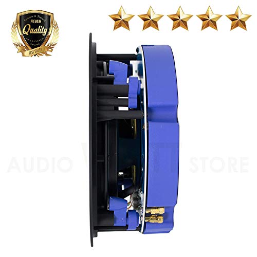Package: Gravity Premium SG-6Hi 6.5” 1200 Watts Flush Mount in-Wall in-Ceiling 2-Way Universal Home Speaker System with PP Cone Titanium Tweeter Stereo Sound (6 Speakers Included)