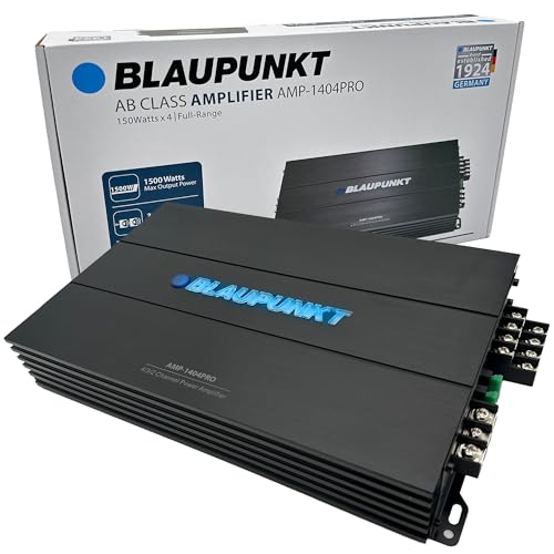 Blaupunkt AMP1404PRO - 1500 Watts 4/3/2-Channel 2 Ohm Stable Amplifier