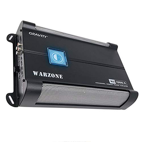 Gravity Audio WZ1000.4 Warzone 1000W 4 Channels Class A/B Amp 2/4 Ohm Stable with Remote Sub Control