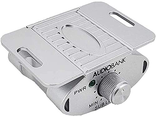Audiobank AP15 -1/2 Din Car Audio Digital Bass Processor, Sound Restoration & Crossover for Car Subwoofer with Bass Knob/Input Level: 15V RMS & Output Level: 13.5V Peak -2nd Gen