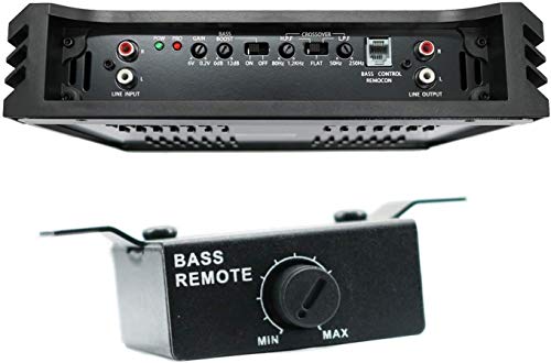 Audiobank P-1400.2 2 Channel 1400 Watt Peak Power A/B Class Car Audio Stereo BASS Bridgeable Amplifier with Remote Level Control Bass Knob 2 -Ohms Stable