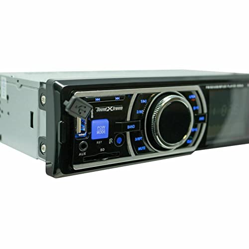 SoundXtreme ST-912 200W Single Din Digital Media Player Stereo Receiver with Bluetooth/USB/FM / MP3 with Detachable Face with 2X Pioneer 6.5