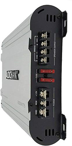 Audiobank P802 -2 Channels 800 WATTS Bridgedable Car Audio Stereo Amplifier Heavy-Duty Aluminum Alloy Heatsink | Class A-B Operation Remote On/Off Circuit -2nd Gen