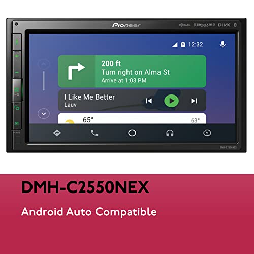 Pioneer DMH-C2550NEX Digital Multimedia Receiver With Wired Apple CarPlay and Android Auto, 6.8