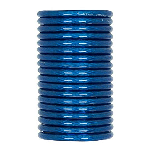 X-Brand SX-BCC4AB Complete 3000 Watts 4 Gauge Amplifier Installation Wiring Kit Blue Premium 3 Feet FT 4 Gauge GA Ground Cable / Inline AGU Fuse Holder & 80A Fuse Included