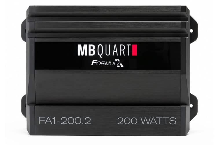 MB Quart Formula Series 100-Watt 2-Channel Class AB Amp, Black